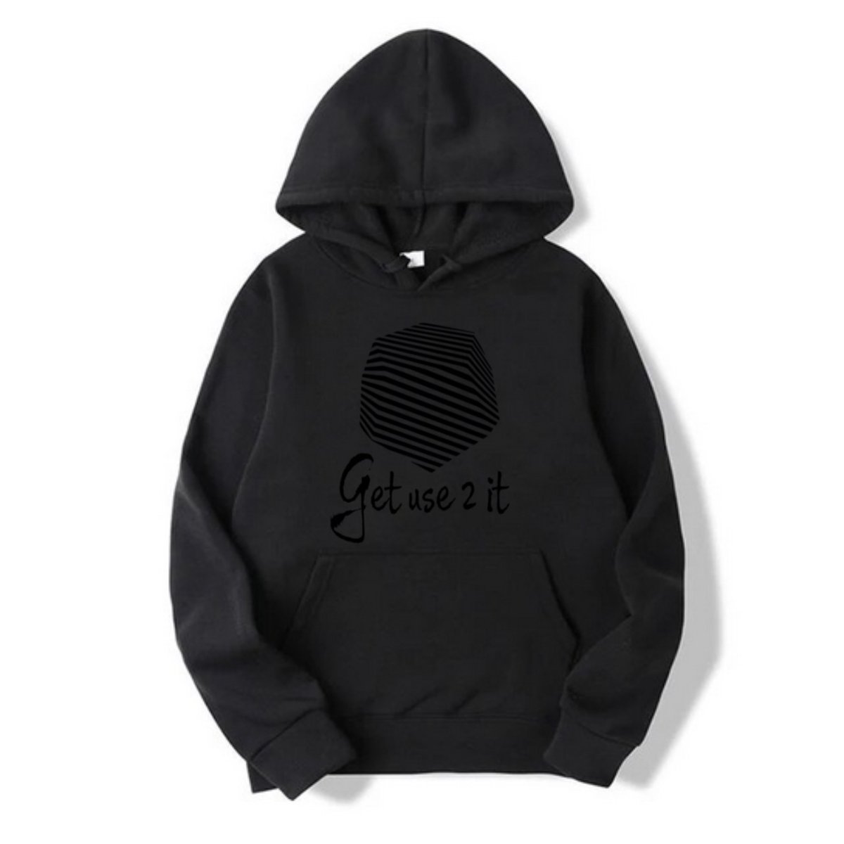 Image of Get Use 2 It Logo Hoodie BLACK CAT