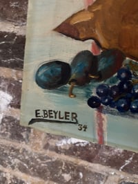 Image 3 of Huile sur toile nature morte aux Fruits 