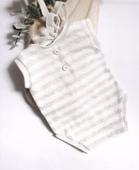 Image 1 of Newborn bodysuit for photoshoots | Robbie| stripes | sleeveless