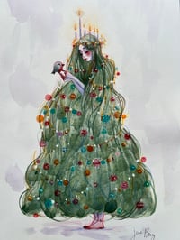 Robin and the fir-tree