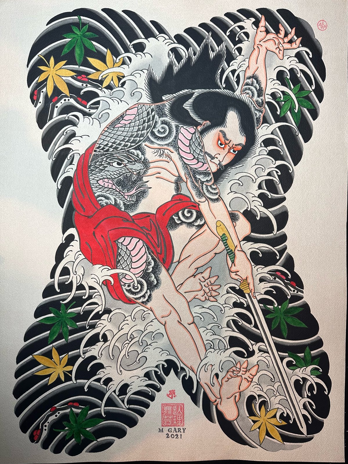 Image of Original painting The Swimmer