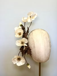 Image 1 of Cream and brown headpiece. SOLD