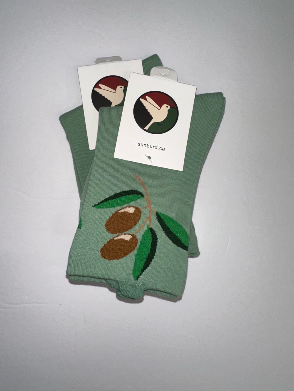 Image of Free Palestine Olive Socks (Girls 6-12)