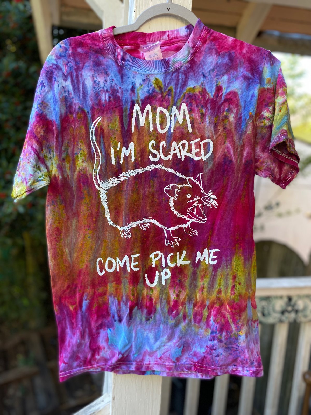 Image of SMALL Mom I'm Scared Come Pick Me Up Tie Dye Shirt 4