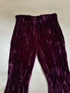 80s Betsey Johnson punk label velvet flare belbottom pants trousers