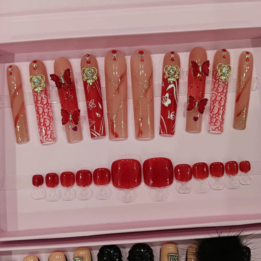 Image of pick from option 1-19 press on nails with toe nail set