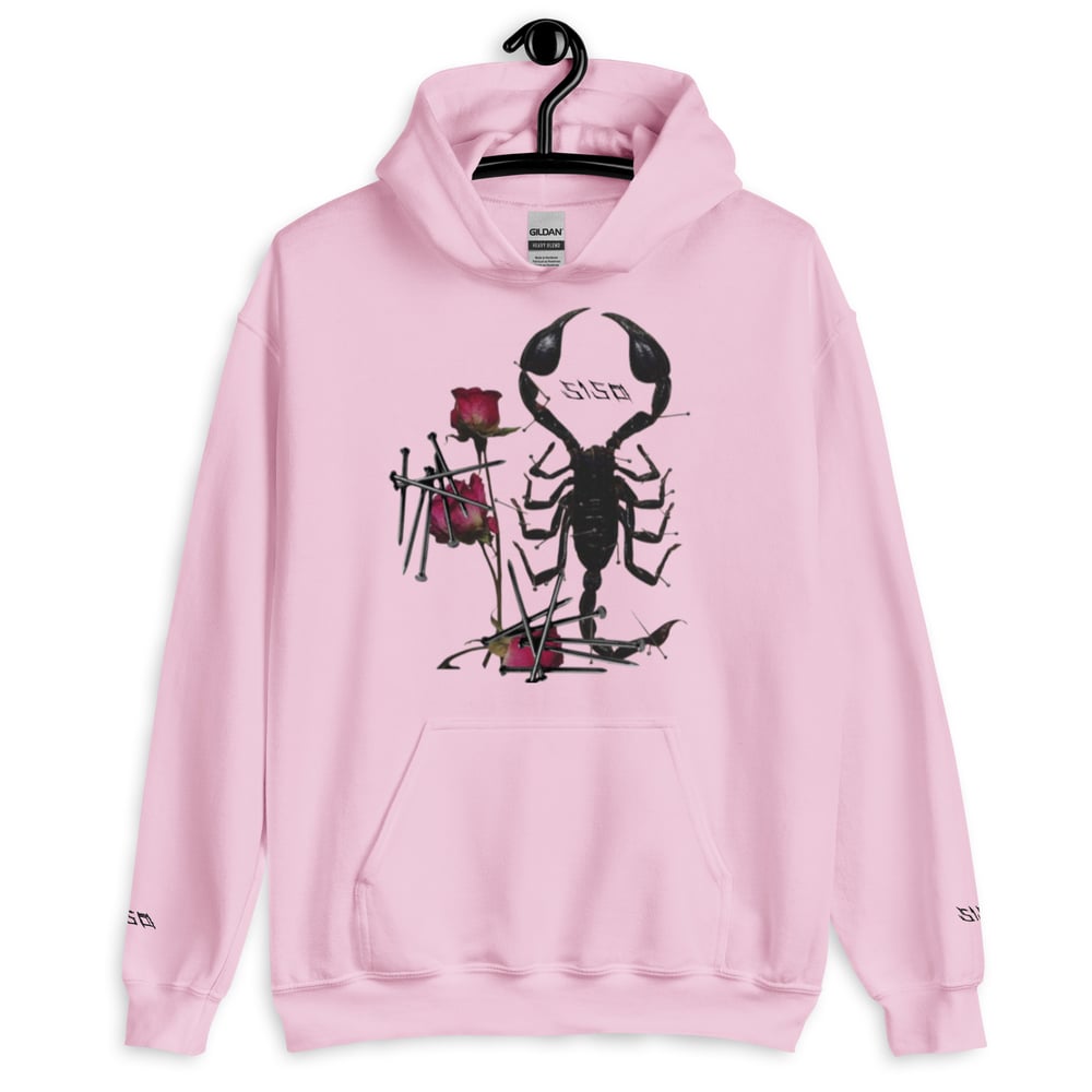 Image of Puncture Unisex Hoodie Pink