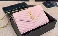 Baby pink Y bag