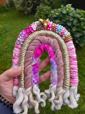 Large beaded macrame rainbow 