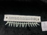 Image 2 of SALE - White Snake & Silver Pearl Bead Cuff