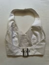 80s GUESS white low back halter top