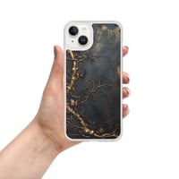 Image 24 of Gold and Black Tattered Texture Gnarled Roots Goth Inspired Clear Case for iPhone®