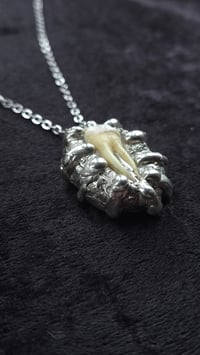 Image 4 of Human tooth organic soldered necklace