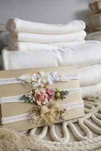 Image 3 of Fond + wrap + bandeau blanc cassé