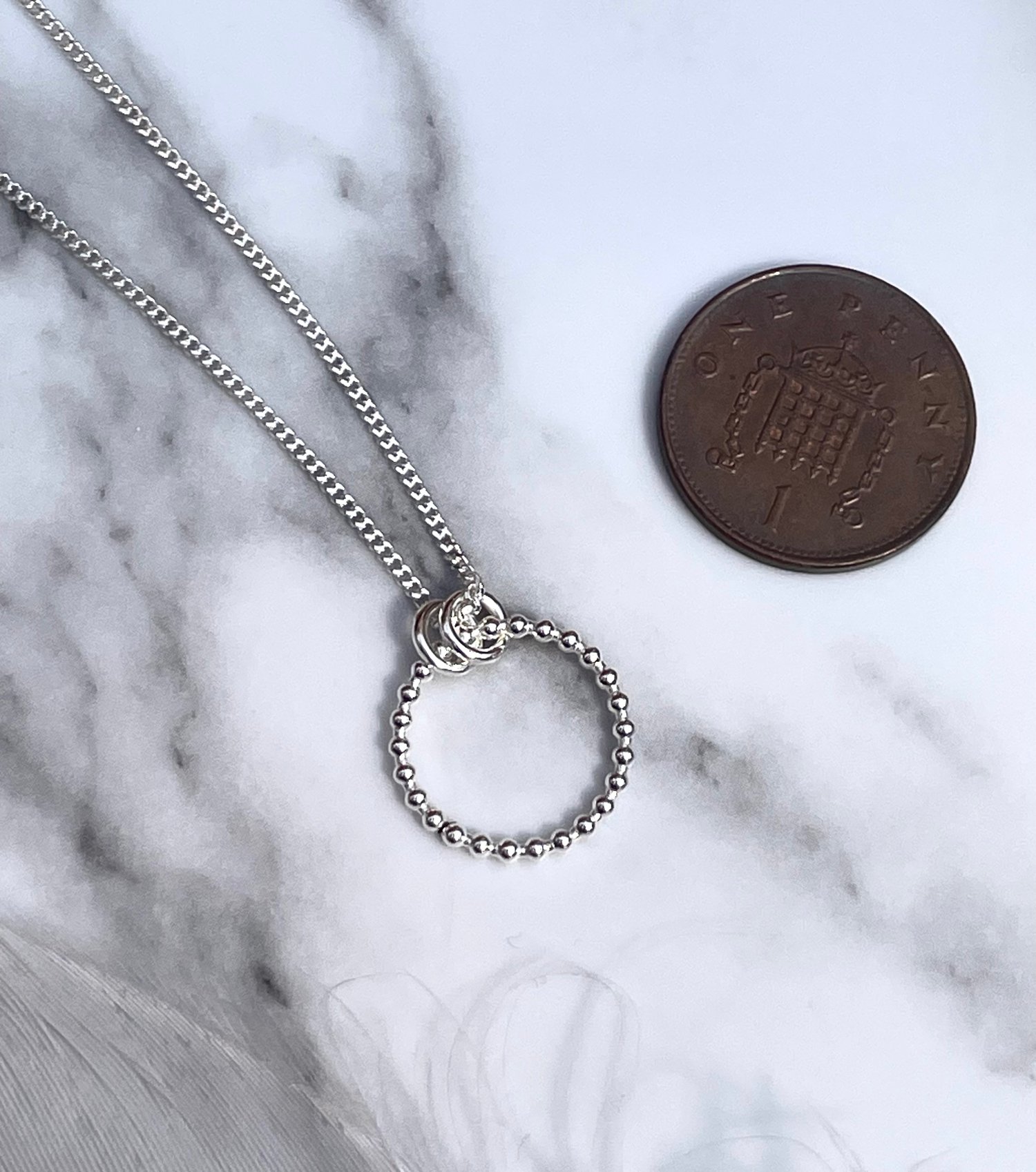 Image of Handmade Sterling Silver Enzo Circle Pendant
