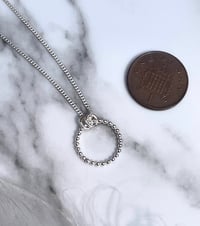Image 2 of Handmade Sterling Silver Enzo Circle Pendant 