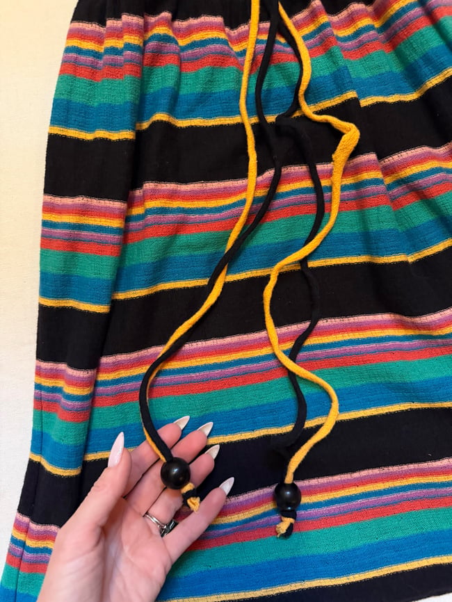 70s woven rainbow dress sundress mini