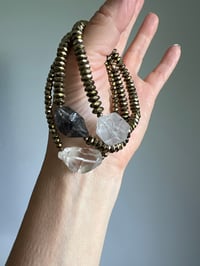 Image 4 of PYRITE + QUARTZ bracelets