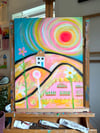 Waiting for the sunshine. Original canvas painting. 