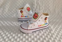Image 3 of Cocomelon Toddler Girls Custom Canvas Shoes