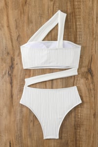 Image 2 of White One Strap Swim Suit