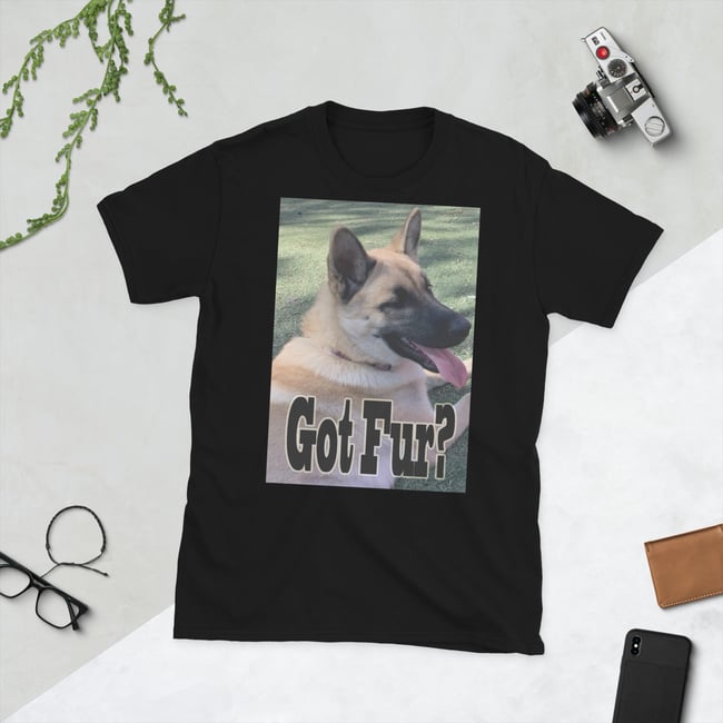 German Shepherd-Got Fur-Short-Sleeve Unisex T-Shirt