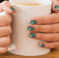 Image 1 of Crashing Waves Minx nail art 