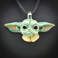 Image 2 of Grogu (Baby Yoda) Star Wars Fan Art Pendant