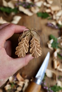 Image 2 of Oak Leaf ~ Earrings 