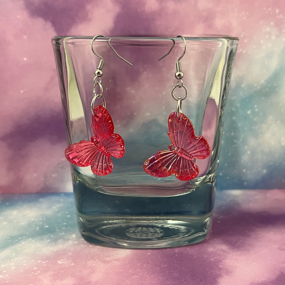 Image of Iridescent Butterfly Earrings