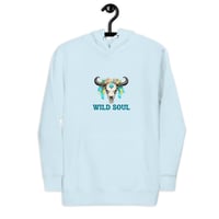 Image 1 of Unisex Hoodie, Wild Soul Longhorn Skull hoodie