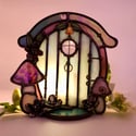 Mushroom Garden Fairy Door Candle Holder 