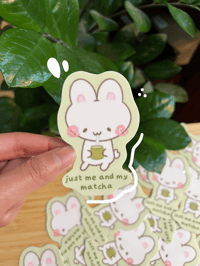 Image 3 of matcha bunny | coffee bear vinyl stickers 🍵☕️