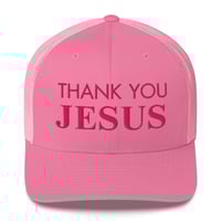 Image 1 of THANK YOU JESUS Pink Trucker Cap
