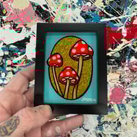 Red Mushrooms- Mini Glass