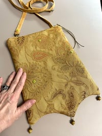 Image 3 of Golden Tapestry Zippertop Crossbody Strap Bag