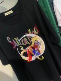 Image 3 of Camiseta bordada a man. GUERREIRA LÚA. Talla Única! *Feita por encarga.