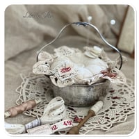 Image 8 of Handmade pin cushion sugar bowl and sewing notions