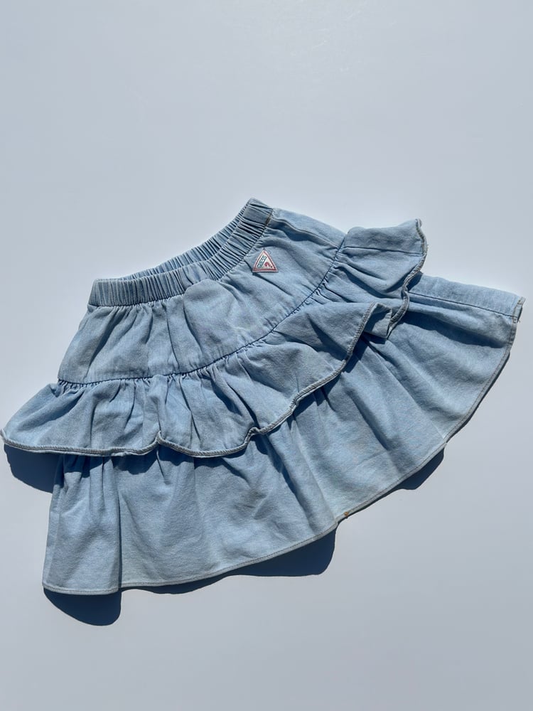 Image of Guess Ruffle Denim Skirt 2Y