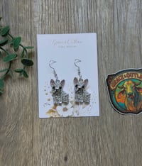 Image 1 of French bulldog rhinestone Dangles