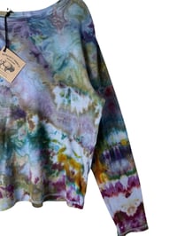 Image 7 of ♻️UPCYCLED XXL Rib Knit Long Sleeve Top in Muted Ice Dye
