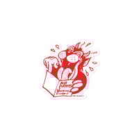 Image 2 of Gary Hallgren's AIR PIRATES Laughing Cat Sticker