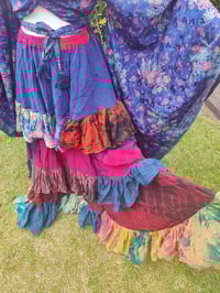 Image 1 of Wanderlust maxi skirt / bandeau dress Navy rainbow 8-16 uk