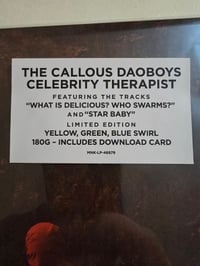 Image 3 of Callous Daoboys - Celebrity Therapist - New sealed LP - Blue ,Green and Yellow Swirl pressing
