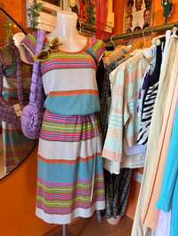Image 5 of 90'S KNITTED STRIPE DRESS S/M