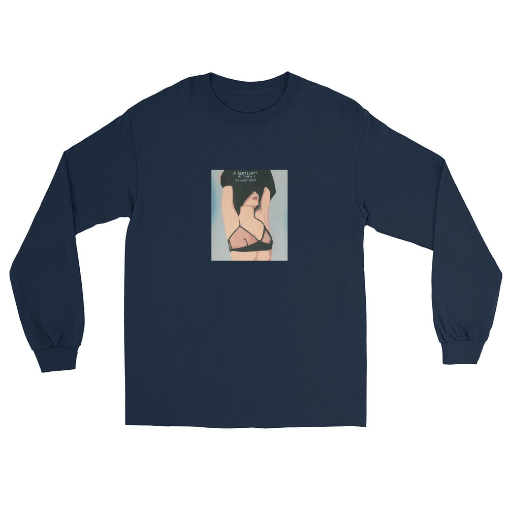 Image of A GENTLEMAN IS SIMPLY A PATIENT WOLF LONG SLEEVE SHIRT