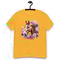 Image 9 of Unisex classic tee, Floral Majesty Horse Equestrian Tee
