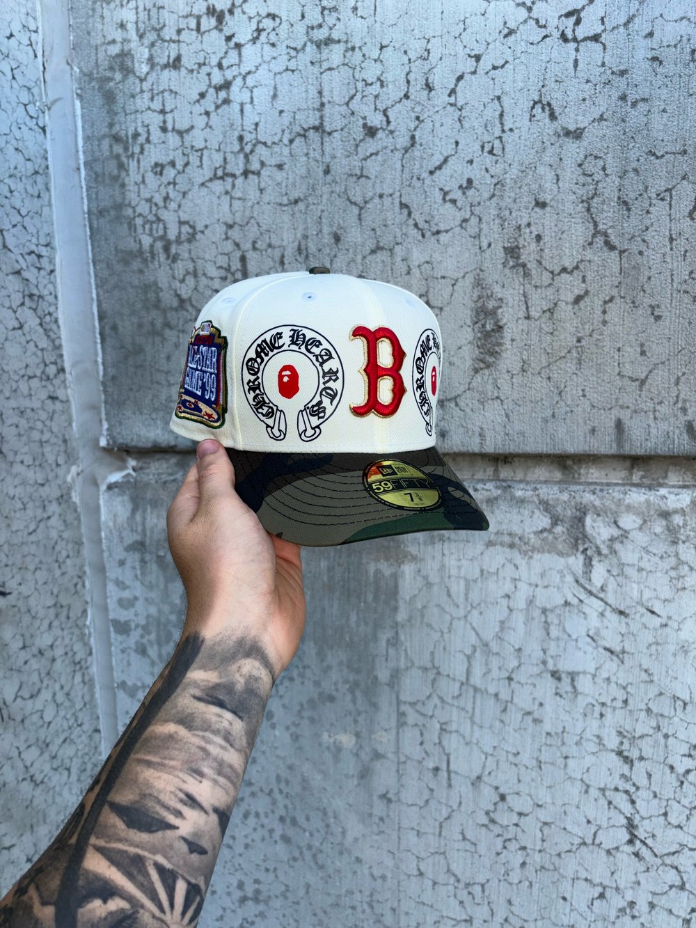 Image of BDU CAMO BRIM TRI TONE BOSTON RED SOX CUSTOM FITTED CAP