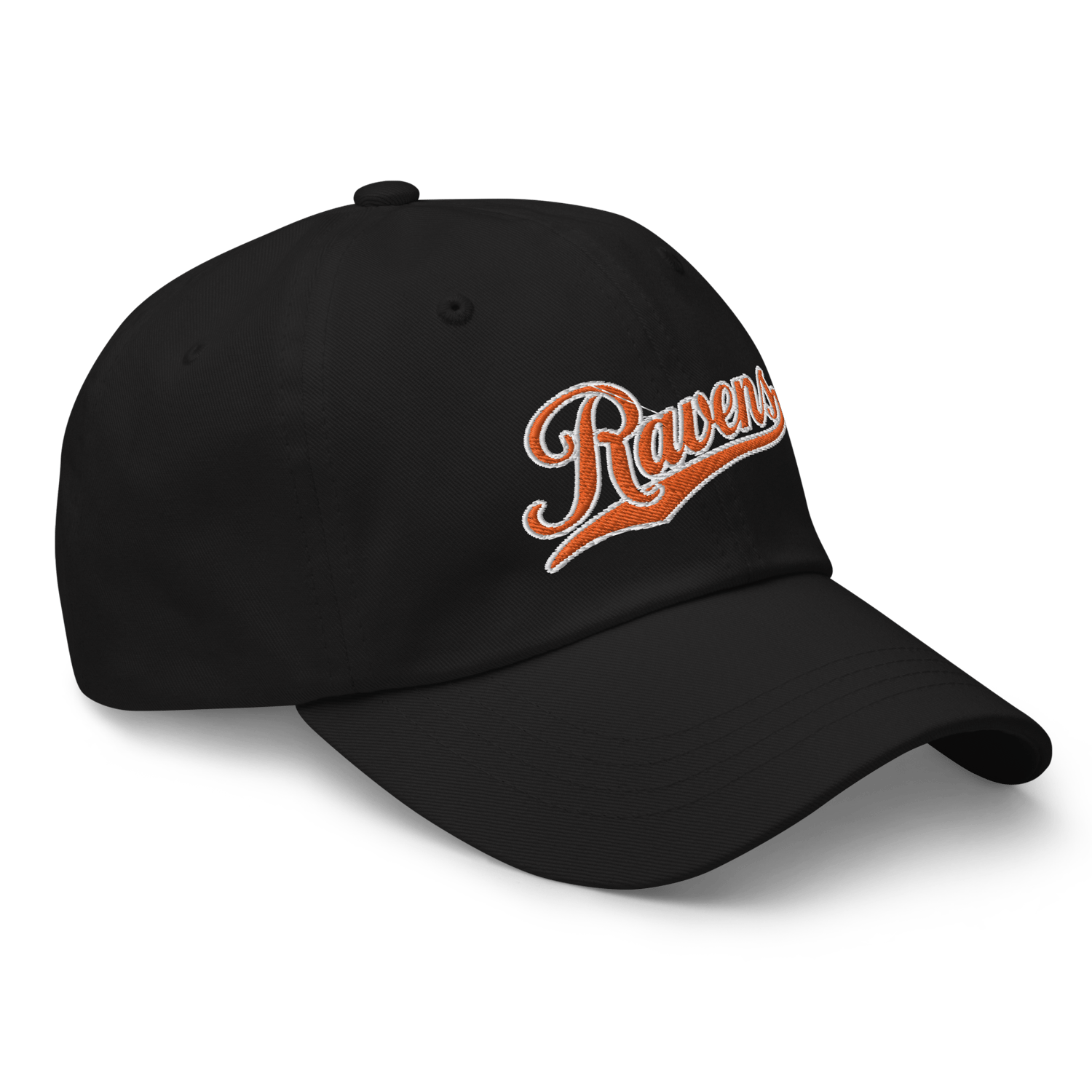 Image of Baltimore Orange Raven Orioles Dad Hat (Black)