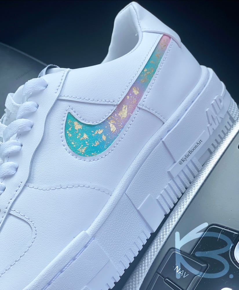 Image of Nike Air Force 1 Pixel x KylieBoon “Oil Spill” 